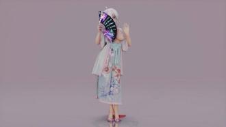 MMD50 绝美汉服巨乳弱音 骚舞寄明月，嫩穴被狂操内射！ 3D